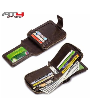 RFID Blocking Bifold Wallet with Zipper | Secure Card Protection