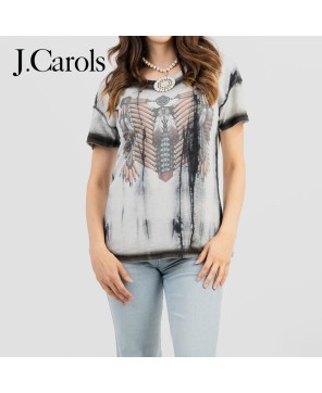 Tribal Feather Graphic Women's T-Shirt | Stylish & Comfortable Tops