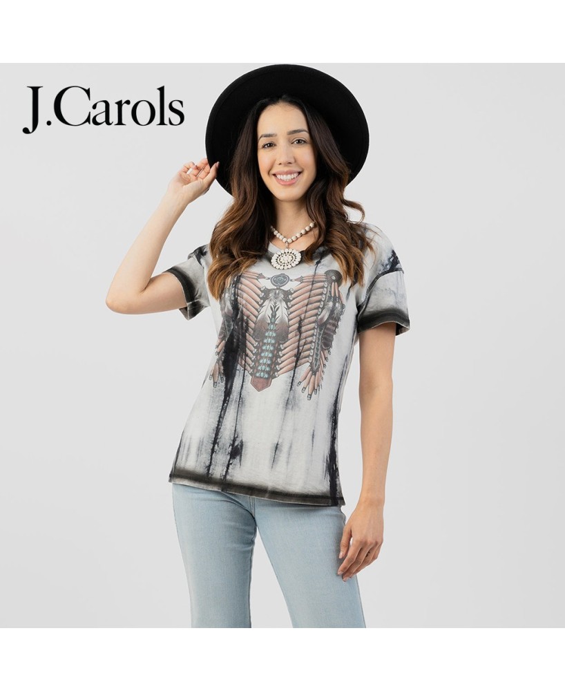 Tribal Feather Graphic Women's T-Shirt | Stylish & Comfortable Tops