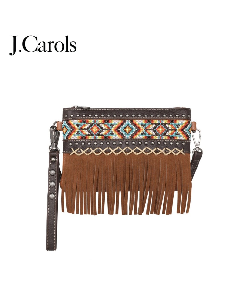 Aztec Fringe Collection Crossbody/Wristlet