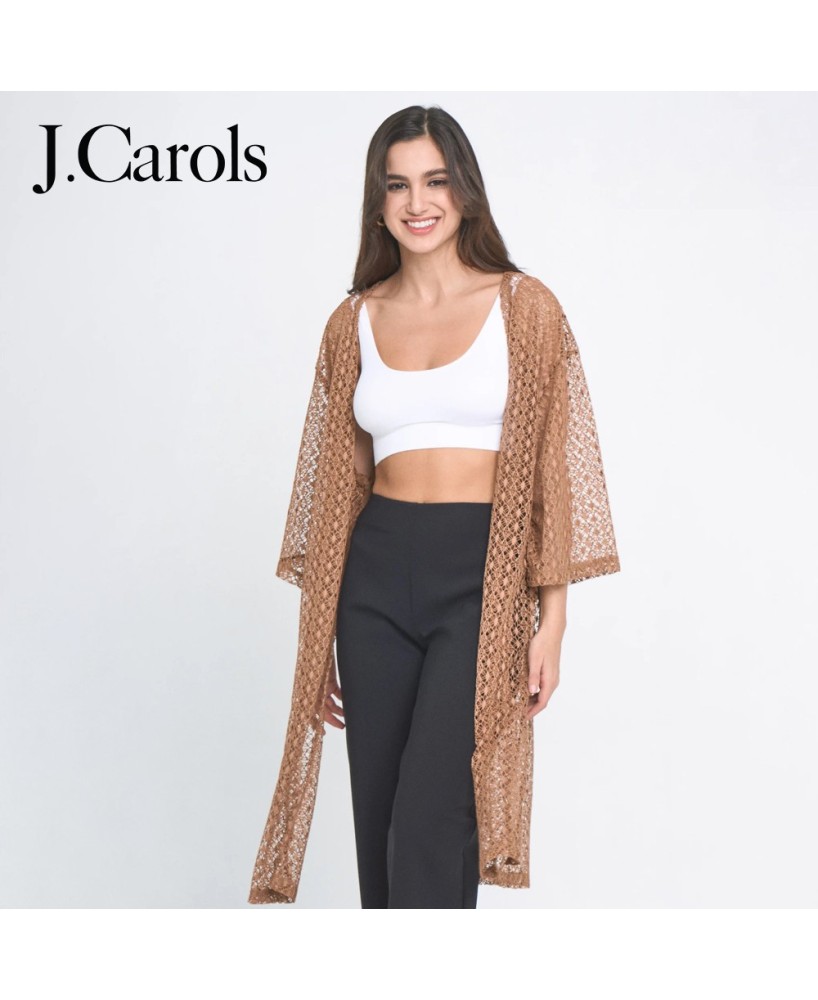 Chic Mesh Long Cardigan - Stylish Comfort