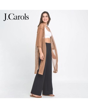 Chic Mesh Long Cardigan - Stylish Comfort