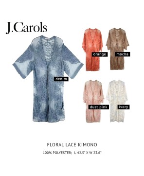 Floral Lace Kimono Elegant Charm