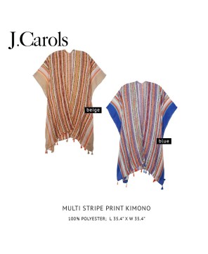 Multi Stripe Kimono Vibrant Style