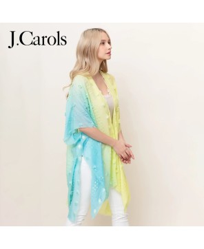 Ombre Pom Pom Kimono Stylish Comfort