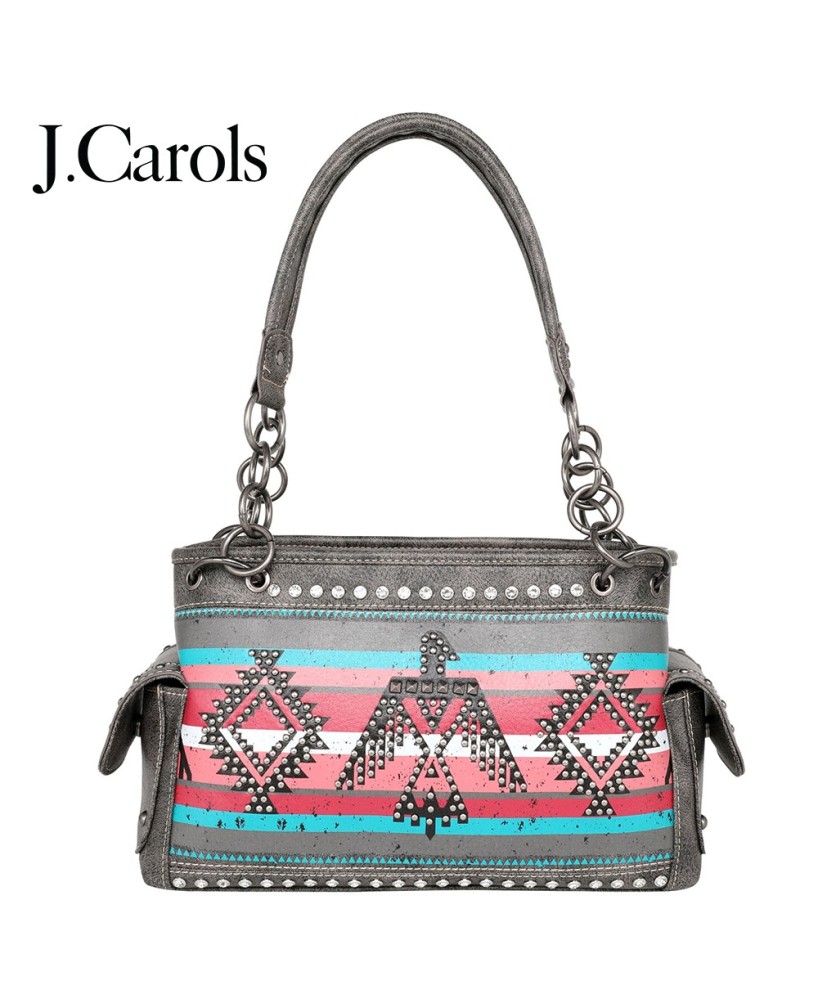 Vibrant Thunderbird Serape Handbag with Concealed Gun Pocket