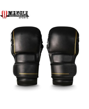 Gold Strike Puffy MMA Gloves by Mangle Sports