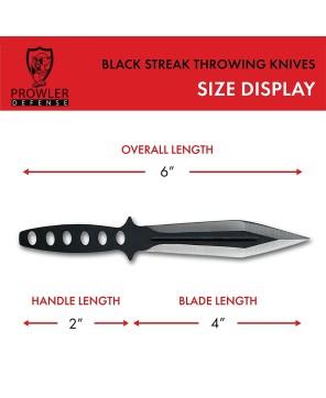 Black Streak Throwing Knife Set (12 Pieces)