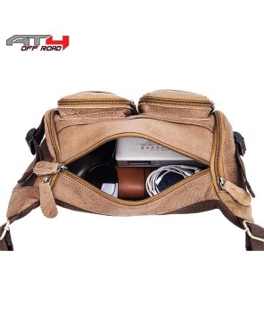 AT4 Leather Men's Travel Waist Chest Bag