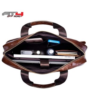 AT4 Laptop Briefcase Leather Bag for Men