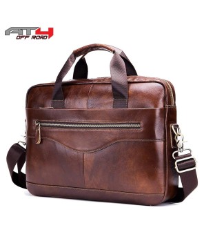 AT4 Laptop Briefcase Leather Bag for Men