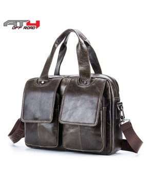 AT4 Leather Business Briefcase Laptop Bags