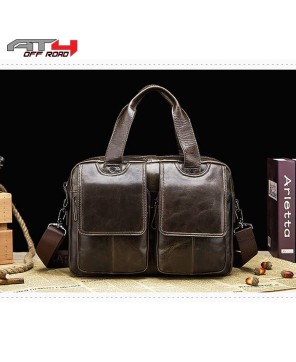 AT4 Leather Business Briefcase Laptop Bags