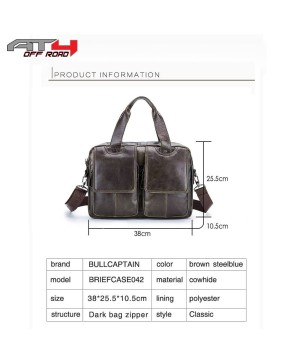 AT4 Leather Business Briefcase Laptop Bags