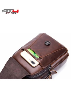 AT4 Genuine Leather Men's Cross Body Shoulder Bag