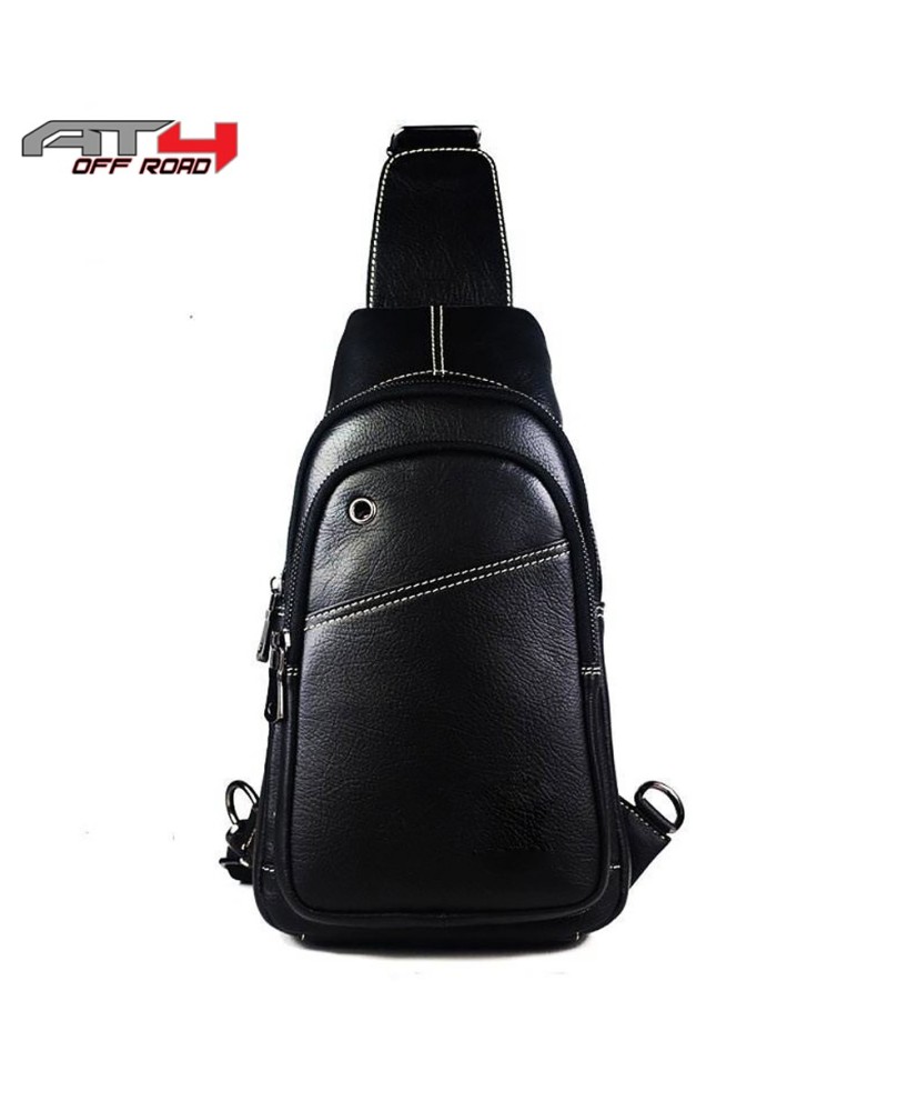 AT4 Men's Leather Crossbody Sling Bag