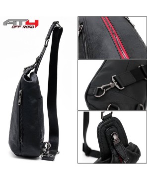 AT4 Stylish Leather Sling Backpack for Men