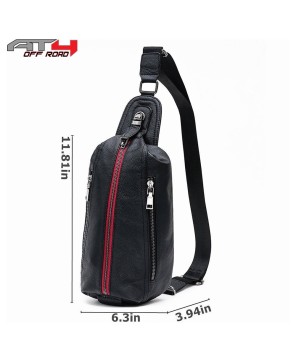 AT4 Stylish Leather Sling Backpack for Men