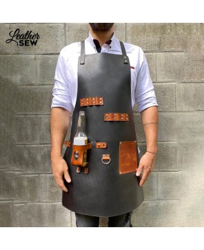 Ultimate Leather Apron for BBQ, Blacksmithing & Culinary Use