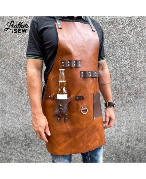 Ultimate Leather Apron for BBQ, Blacksmithing & Culinary Use