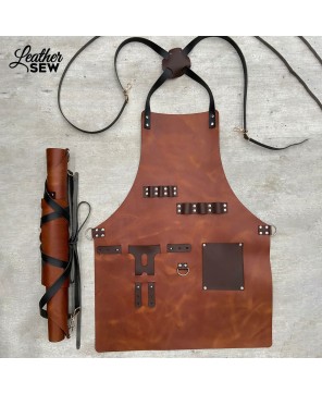 Ultimate Leather Apron for BBQ, Blacksmithing & Culinary Use