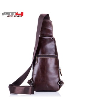 Classic Leather Men's Sling Chest Bag