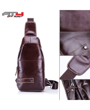 Classic Leather Men's Sling Chest Bag