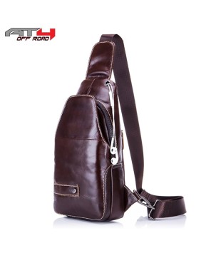 Classic Leather Men's Sling Chest Bag