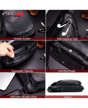 Men's Leather Crossbody Travel Pack