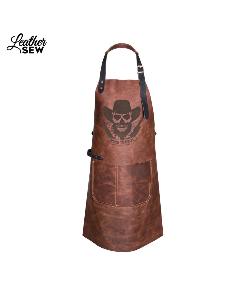 Men's Leather BBQ Apron