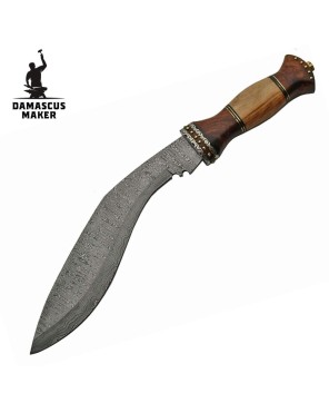 Premium Damascus Kukri Knife Set