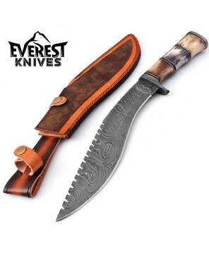 Damascus Steel Kukri Knife