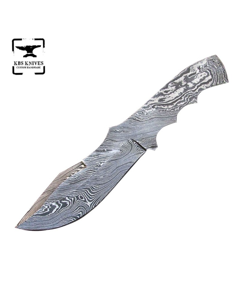 Damascus Skinner Blank Blade