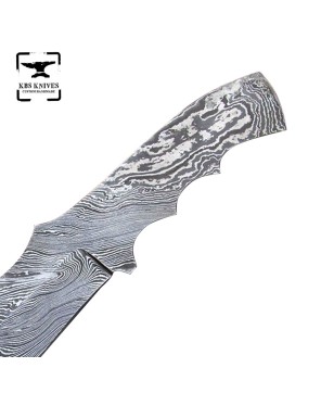 Damascus Skinner Blank Blade