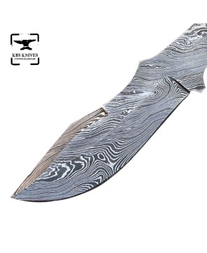 Damascus Skinner Blank Blade