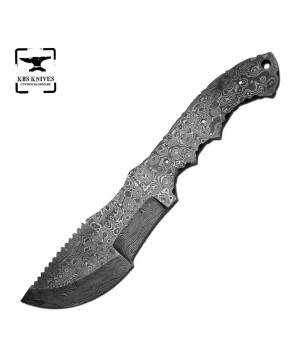 Damascus Tracker Knife Blank