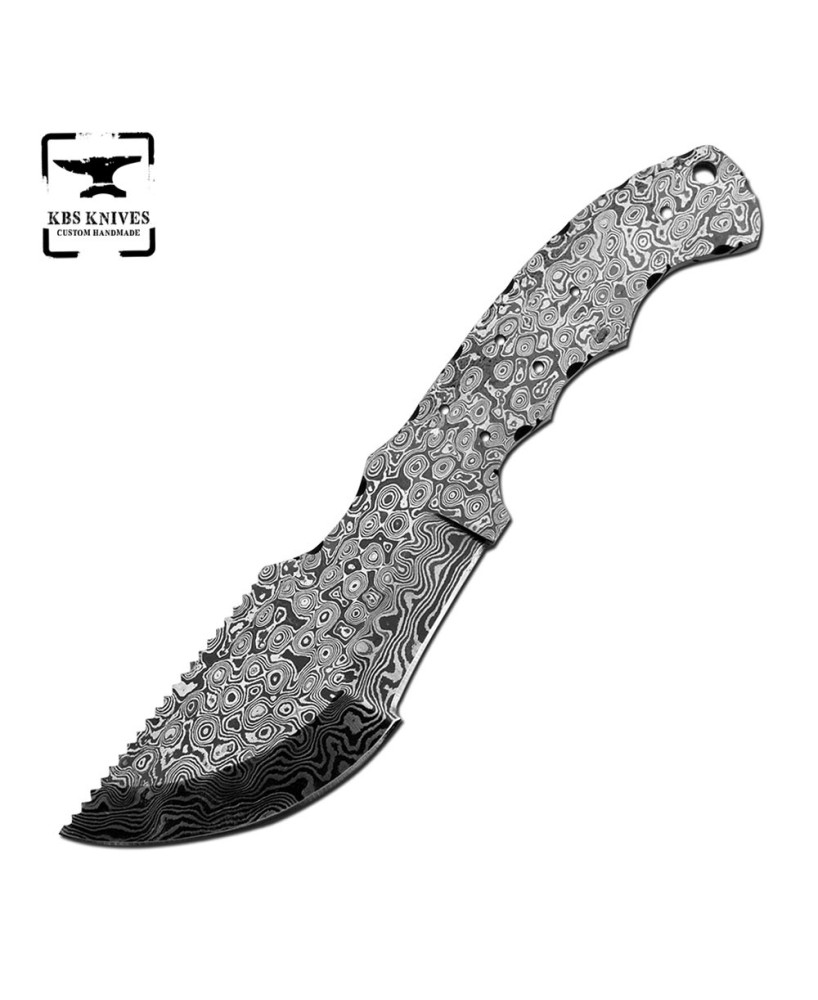 Raindrop Damascus Blank Blade