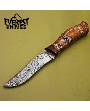 Everest Knives Damascus Hunting Knife