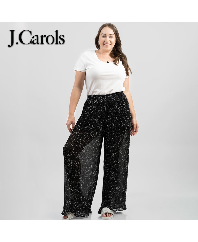 Women's Wide Leg Plisse Trousers