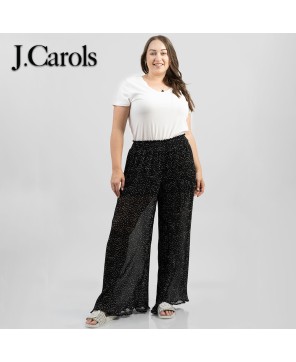 Women's Wide Leg Plisse Trousers