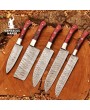 Damascus Steel Chef Knives Set