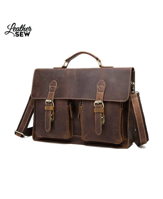 Vintage Leather Laptop Bag: The Pack