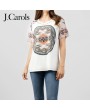 Stunning Women's Rhinestone T-Shirt