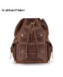 Premium Leather Drawstring Backpack