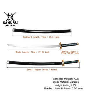 Wooden Anime Samurai Sword