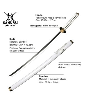 Anime Prop Cosplay Sword Katana Roronoa Zoro Samurai Swords