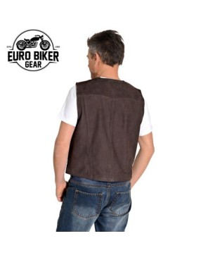 Highway Nubuck Leather Vest: Classic Biker Style