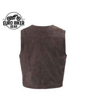 Highway Nubuck Leather Vest: Classic Biker Style