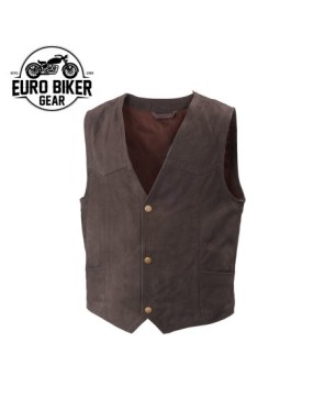 Highway Nubuck Leather Vest: Classic Biker Style