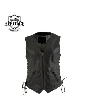 Heritage Women's Black 'Mistress' Motorcycle Vest